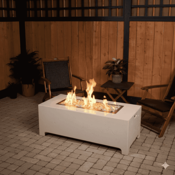 Outdoor Gas Fire Pit Table – Highline Rectangular GFRC Design