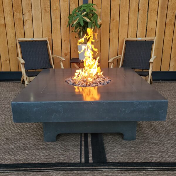 Sleek Concrete Fire Table with Modern Design