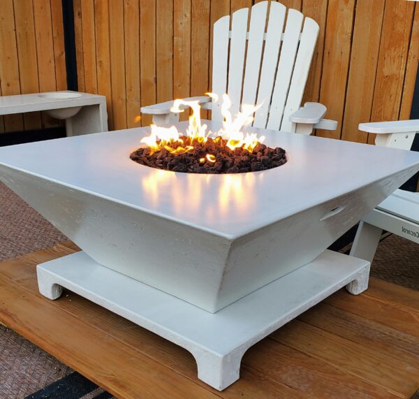 Square Wok Fire Bowl Premium GFRC Outdoor Feature