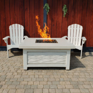 Castin Crete Designs Coastal Flow square fire table with gas system options