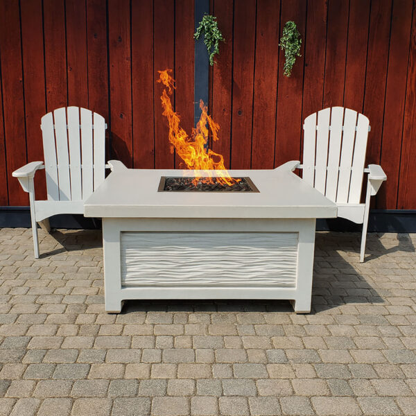 Castin Crete Designs Coastal Flow square fire table with gas system options