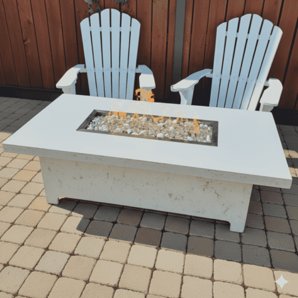 Castin Crete Designs Harmony rectangular fire table with gas options