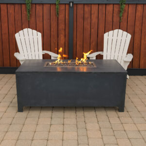 Summit rectangular concrete fire table with gas system